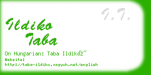 ildiko taba business card